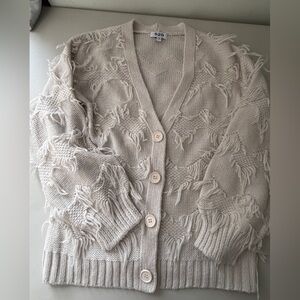 525 America Women's Soft Beige Textured Cardigan